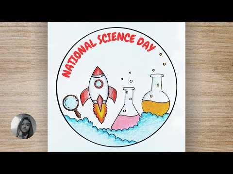 Science Day Drawing Poster🔍🪐 | National Science Day Drawing | How to Draw Science Day Poster