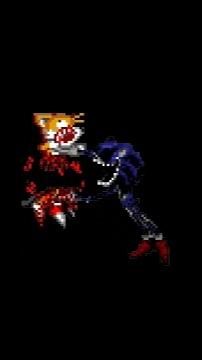 Watch how Faker Sonic brutally tore Tails' head off – absolutely terrifying! #sonicexe #creepypasta