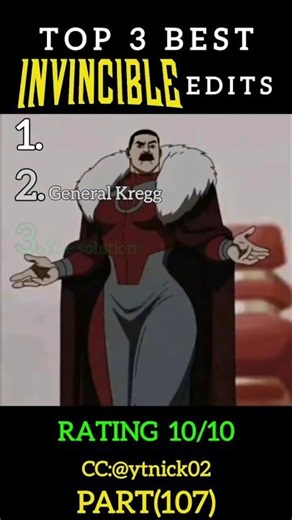 Ranking the Best Invincible Edits PART 107
