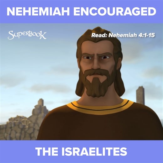 God used Nehemiah to lead the Israelites in rebuilding the wall! 🙏🏽 . . . . . SUPERBOOK Bringing Bible Stories and Jesus' love to kids everywhere Series App Academy Outreach | Superbook