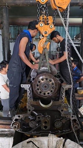 12K views · 865 reactions | "যারা ঘামে ভিজে কাজ করে, তারাই একদিন সাফল্যের আলোয় ভাসে।"✅ Catterpiller G-3516 Crankshafts installation work  #Team_Step_Power #engineering #engineer #engine #catterpillar #generator | Asif Sharif | Facebook