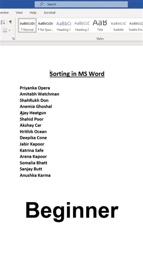 You’ve Been Sorting WRONG This Whole Time – Use THIS Shortcut in MS Word! 💯 #msword #shortcut | Time to Office