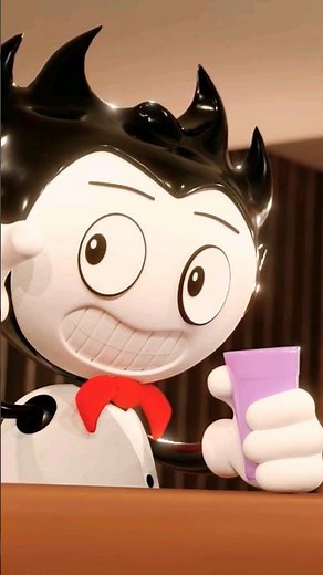 Modern Bendy gets drunk by drinking Grimace Shake #shorts