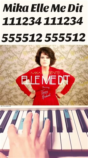 Mika elle me dit ( piano tutorial) #piano #shorts