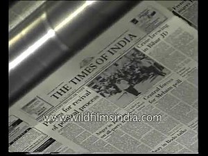 The Times of India Newspaper being printed in India a few decades ago