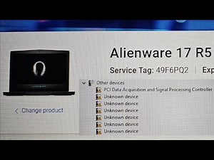 DELL Alienware 17 R5 Device Manager Unknown Device Driver PCI Data Acquisition Install Fix Repair