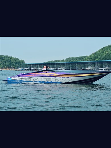 beautiful boat at poker run lake cumberland 2025 #activethunder #boat #powerboat #lakecumberland #goodtimes
