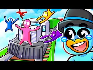 6 AMIGOS en 1 TREN! (Gang Beasts)