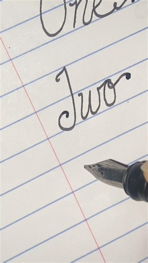 How to Write Numbers in Cursive with Calligraphy Pen for Beginners #cursivepeactice #calligraphy