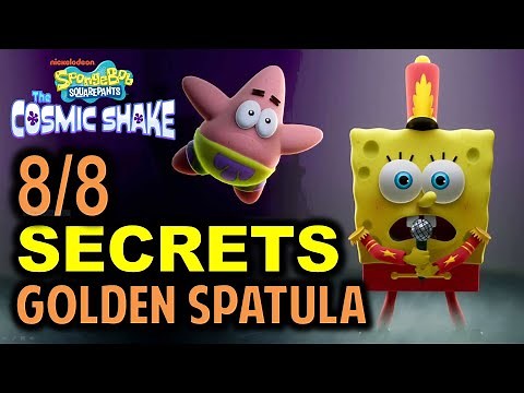 Find the Secret in Every Level: All Golden Spatula Location | SpongeBob SquarePants The Cosmic Shake