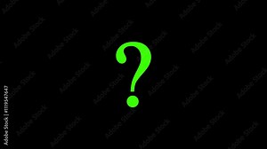 glowing Question marks icon animation on white background. Question marks icon and Questioning problem concept animation.