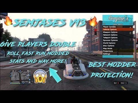 Gta 5 SEMJASES V13 MOD MENU UPDATE!(IMPROVED MODDER PROTECTION,BAN PLAYERS,GIVE MODDED STATS)+MORE!