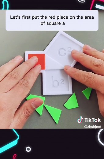 Pythagorean theorem puzzle #fyp #educationaltoy #pythagoreantheorem #puzzle #giftforkids #zhshj