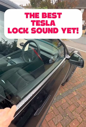 The best Tesla lock sound yet? #tesla #locksound #lockchime #fyp