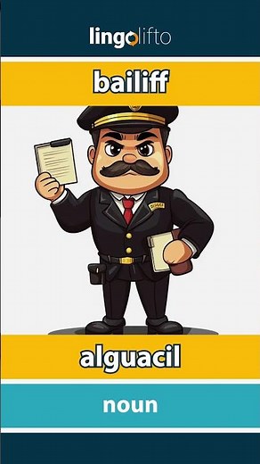 🇬🇧🇪🇸 bailiff - alguacil : learn English : aprendamos inglés : vocabulary builder