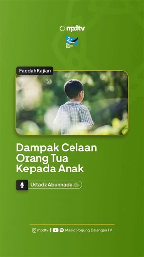 DAMPAK CELAAN ORANG TUA KEPADA ANAK Ayah-bunda pasti pernah mengalami emosi yang sulit dikendalikan melihat tingkah laku anak? Hati-hati Ayah-bunda, jangan sampai ketika itu justru terucap celaan dan kata-kata yang menyakitkan hati anak kita. Boleh jadi, kalimat tersebut akan menjadi trauma berkepanjangan bagi mereka. Simak penjelasannya pada video berikut! ••• Tulis doa terbaikmu di kolom komentar, dan share ke story kamu supaya faedahnya tersampaikan kepada orang lain juga, serta in syaa Allah