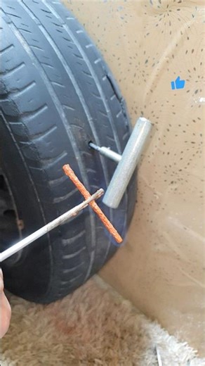 Always keep a tubeless repair kit in your car! #Tire #tirerepair
