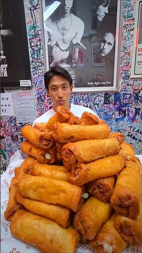 80 DEEP FRIED SAUSAGE ROLLS CHALLENGE! #foodchallenge