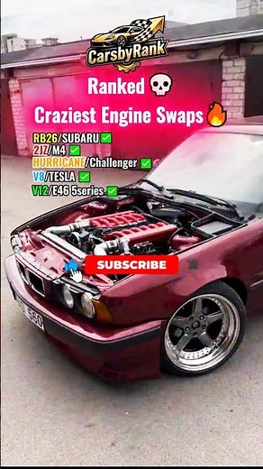 Ranking the Craziest Engine Swaps: V12 E34 to RB26 Subaru!