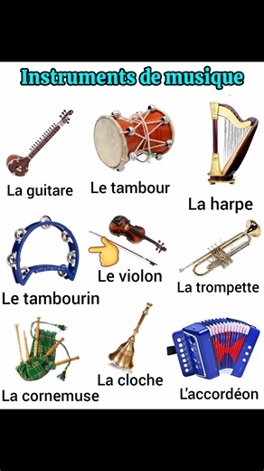 480K views · 8.1K reactions | Les instruments de musique en français #education #vocabulaire #lifestyle #lifestyle #reelsvideoシ | Pour apprendre le français couramment | Facebook