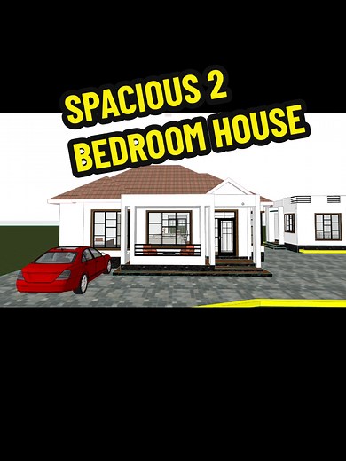 Spacious 2 Bedroom House Design in Kenya