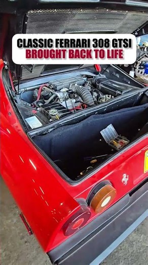 1982 Ferrari 308 GTSI Runs For The First Time in 8 Years #ferrari #luxury #exotic #sportscar #shorts