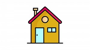 House icon animated. suitable for user interface, provide visual feedback and more. alpha channel, transparent background