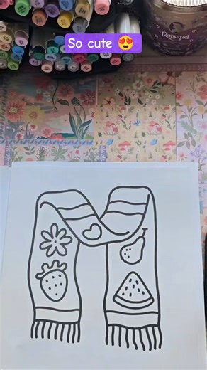 Cute Lavender Scarf Coloring 💜