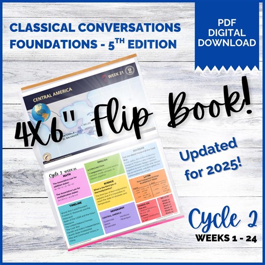 Cycle 2 Memory Work Flip Book: Classical Conversations Foundations (digital Download 4x6" Jpgs) - Etsy