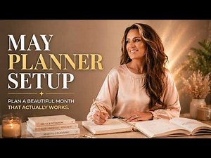Come set-up my May Planner with me! #plannerperfect #aesthetic #leather