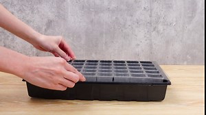 8 Pack Seed Starter Tray Seedling Trays with 200 Peat Pellets 20 Plant Labels 4 Gardening Tools with Humidity Vented Domes and Base Seed Germination Kit Mini Greenhouse for Plant Seedling (Black)
