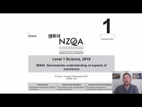 AS90940 Level 1 Science - Mechanics Exam 2019