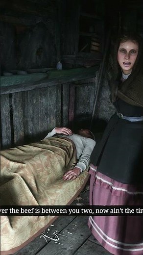 Arthur Roast John While Recovering From Wolf Attack - RDR2 #rdr2 #arthurmorgan #gaming