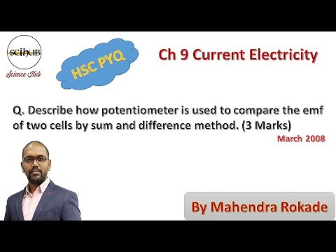 Describe how potentiometer is used to compare the emf of two cells by sum and difference method
