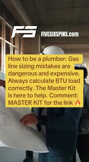 How to be a plumber: Gas line sizing mistakes are dangerous and expensive. Always calculate BTU load correctly. The Master Kit is here to help. Comment: MASTER KIT for the link 🔥