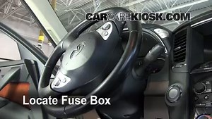 Interior Fuse Box Location: 2010 Infiniti FX35 3.5L V6