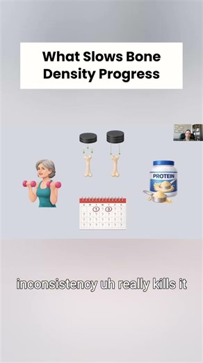 What slows bone density progress