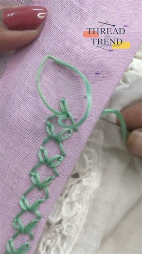 Beautiful Viral Border Line Embroidery #embroideryforbeginners #embroidery #beginnersstitch