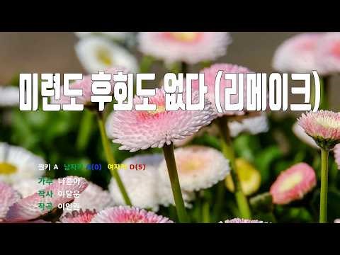[은성 반주기] 미련도후회도없다(리메이크) - 나훈아 노래 / MR / 가사 / 반주