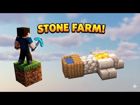 I Built an ULTIMATE Stone Farm on One Block With Water Only! | Minecraft One Block