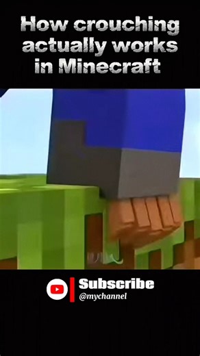 how crouching actually works in Minecraft #minecraft #funny