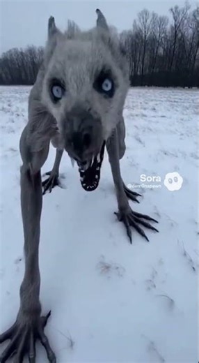 A man gets attack by a giant creature