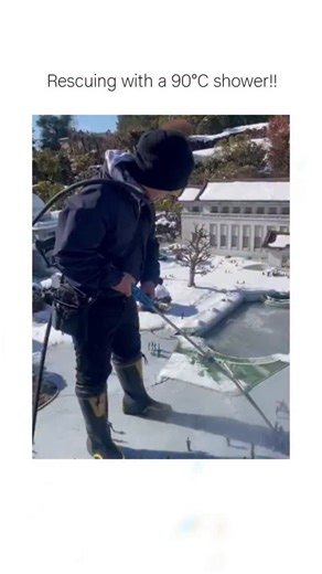 Stonky funny on Instagram: "The post from Tobu World Square showcases park staff using a 90°C high-pressure shower to melt snow off 1:25-scale miniature models of world landmarks, humorously framed as "rescuing" tiny figures buried in winter buildup. Located in Japan's Kinugawa Onsen area, the theme park features over 100 detailed replicas of global heritage sites, where seasonal snow requires daily maintenance to prevent damage, as seen in this viral behind-the-scenes clip amassing over 1.7 mil