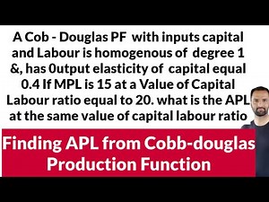 Finding average product of labour from a given cobb-douglas production function