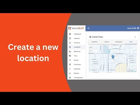 How to create a new location in VendSoft