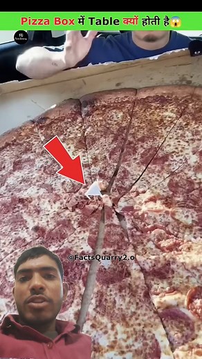 “Why is a pizza table placed inside a pizza box?”