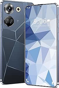 C20 Pro Unlocked Phone 8GB+256GB Android Phone 50MP+24MP Camera 6000mAh Large Battery Unique Appearance Design Fingerprint Face Unlock Dual SIM (4G, Black)