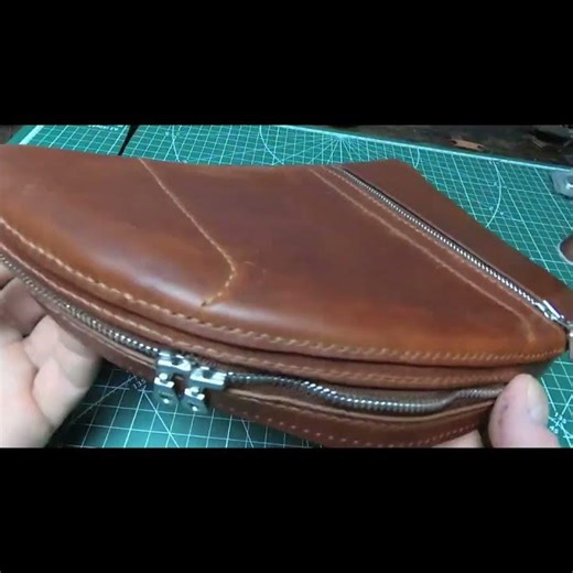 Leather sling bag. Free pdf pattern.