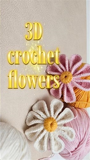 New free pattern 3D crochet flowers #crochetmagiccircle #crochet #diy