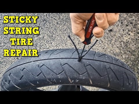 Sticky String Tire Plug Repair Kit - With Internal Views